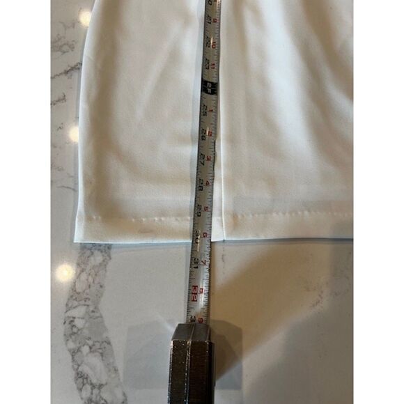 White Halter Mini Dress with Rhinestone Straps by En Creme Size M Fully Lined - Picture 12 of 12